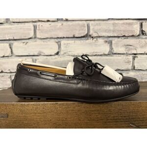 Ralph Lauren Purple Label Harold Tassel Loafer Men 13D Black Leather Shoe Italy